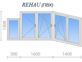 Остекление балкона rehau