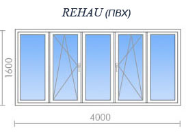 Остекление балкона rehau